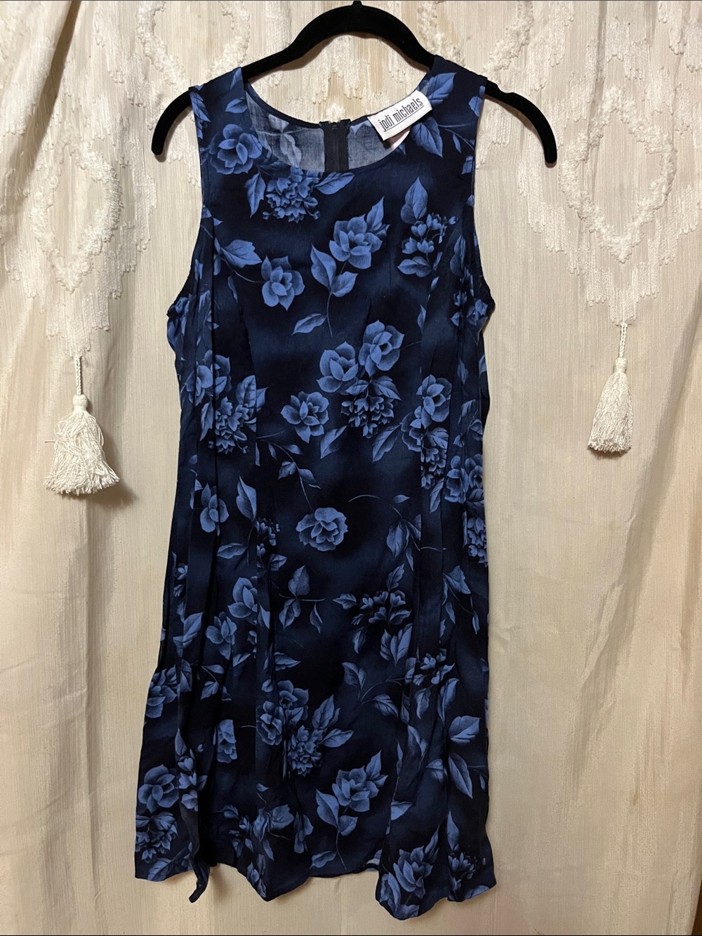 Blue Floral Sleeveless Mini Dress by White House Black Market